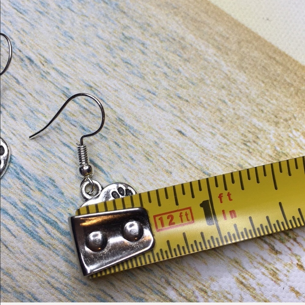 Paw Print Heart Earrings - Picture 8 of 8